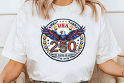 Patriotic USA Png 250th Anniversary, an Illustration by Designking (Thumbnail 1 of 6)