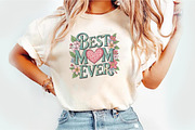 Best Mom Ever Mother's Day PNG, an Illustration by Watercolor design (Thumbnail 1 of 6)