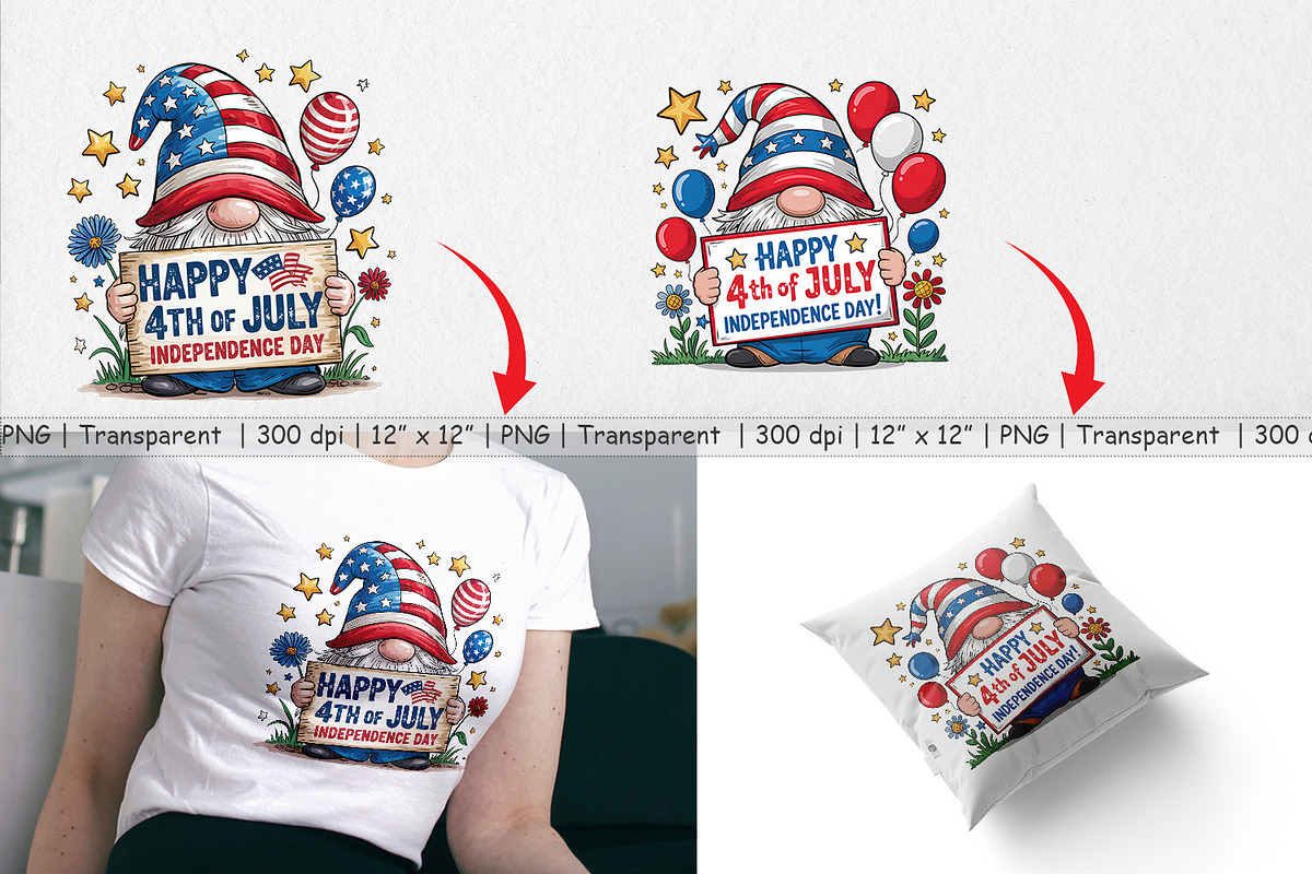 4th of July Gnome, a Graphic by Artnoy (Photo 3 of 5)