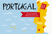 Portugal. Hand Drawn Maps With Names, an Education Illustration by Lubov Illustrations Shop (Thumbnail 1 of 7)