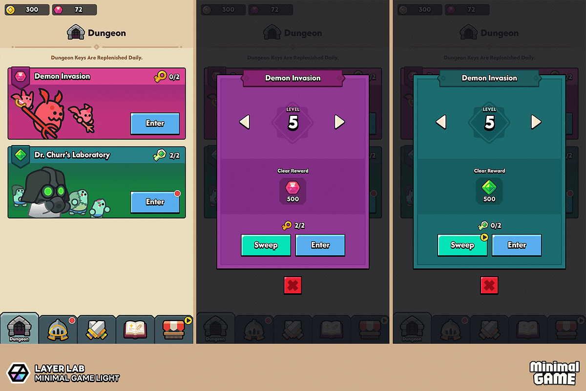 GUI Pro - Minimal Game Light, an UI Kit Template by LAYERLAB (Photo 27 of 51)