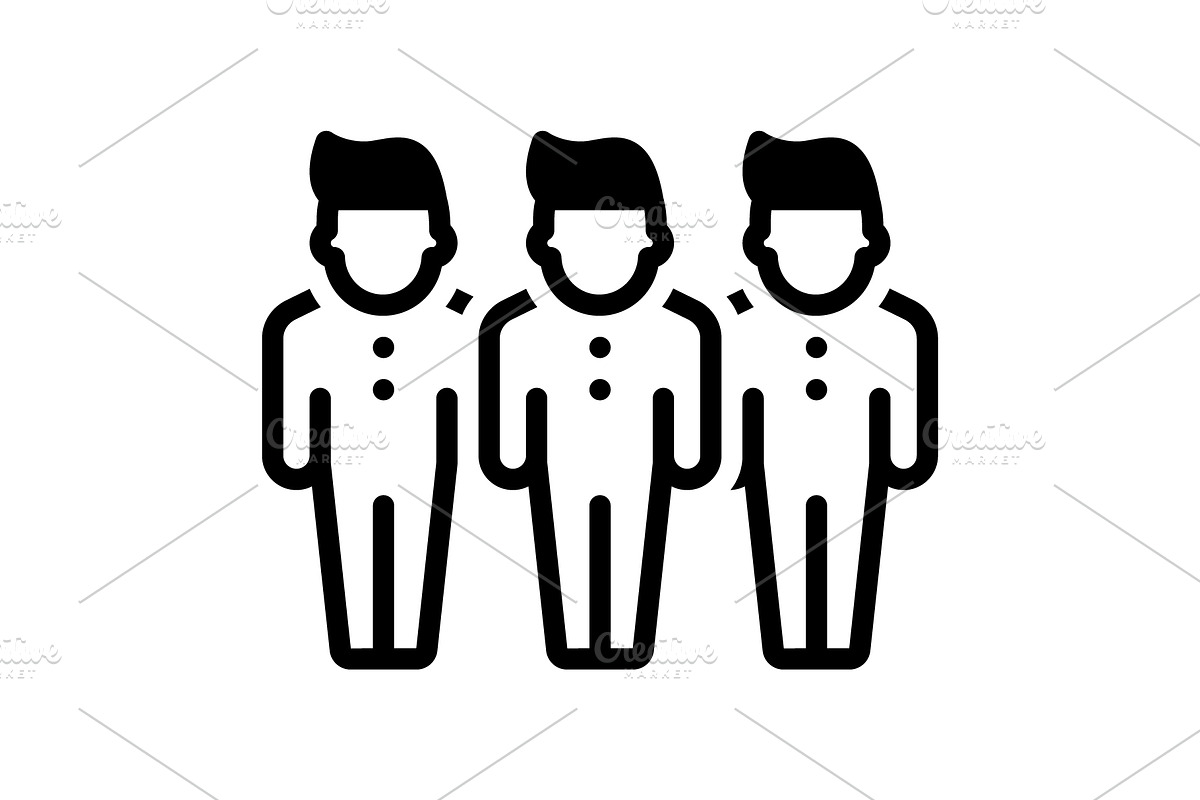 Peoples folk solid icon, a Solid Icon by Creative priyanka