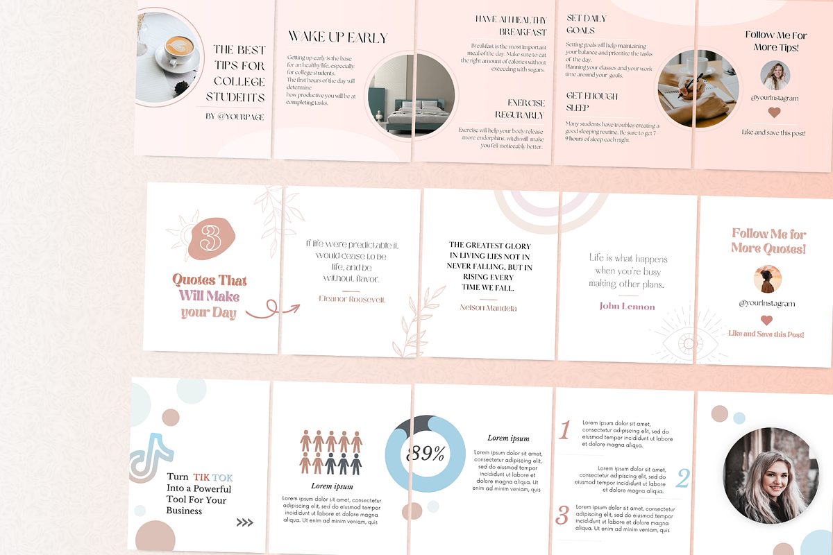 Canva Instagram Carousel Template, a Social Media Template by PittaFinePrint (Photo 8 of 10)
