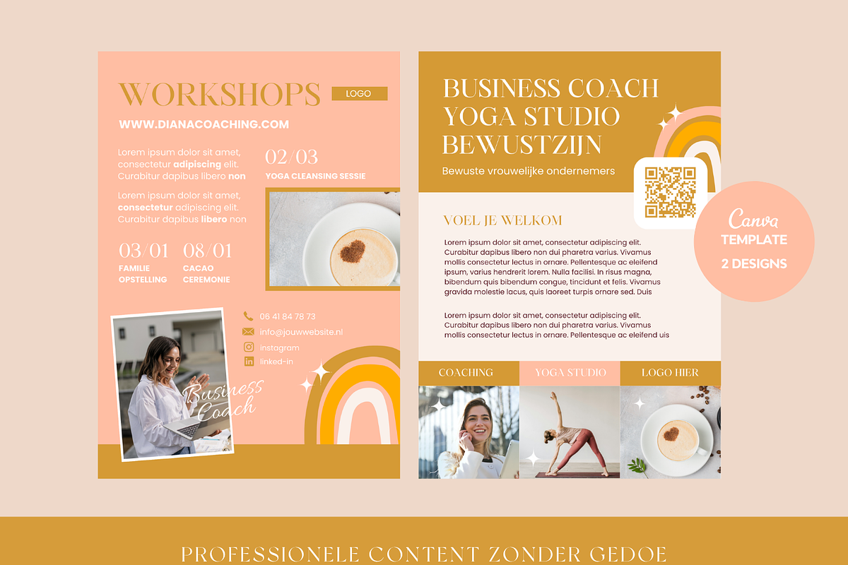 Flyer template Boho Coaching, a Templates & Theme by Designbysterre (Photo 1 of 6)