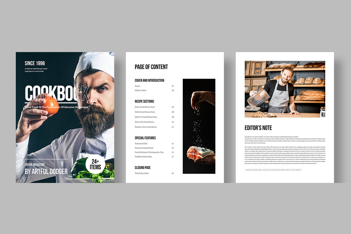 E-Cookbook Magazine Template preview 2