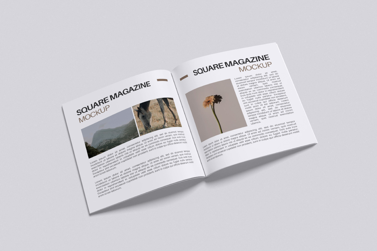 Square Magazine Mockup Bundle Set, a Books & Magazine Mockup by Rielismee (Photo 3 of 5)