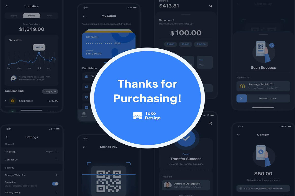 Paypay - E-Wallet App UI Kit, an UI Kit Template by Lumina_ui_ux202 (Photo 6 of 6)