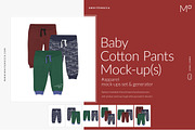 Baby Cotton Pants Mock-ups Set, a Bottom Mockup by Mocca Mockups Store (Thumbnail 1 of 22)