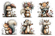 Watercolor Spring Squirrel Clipart, an Illustration by Daily.Designs (Thumbnail 8 of 8)