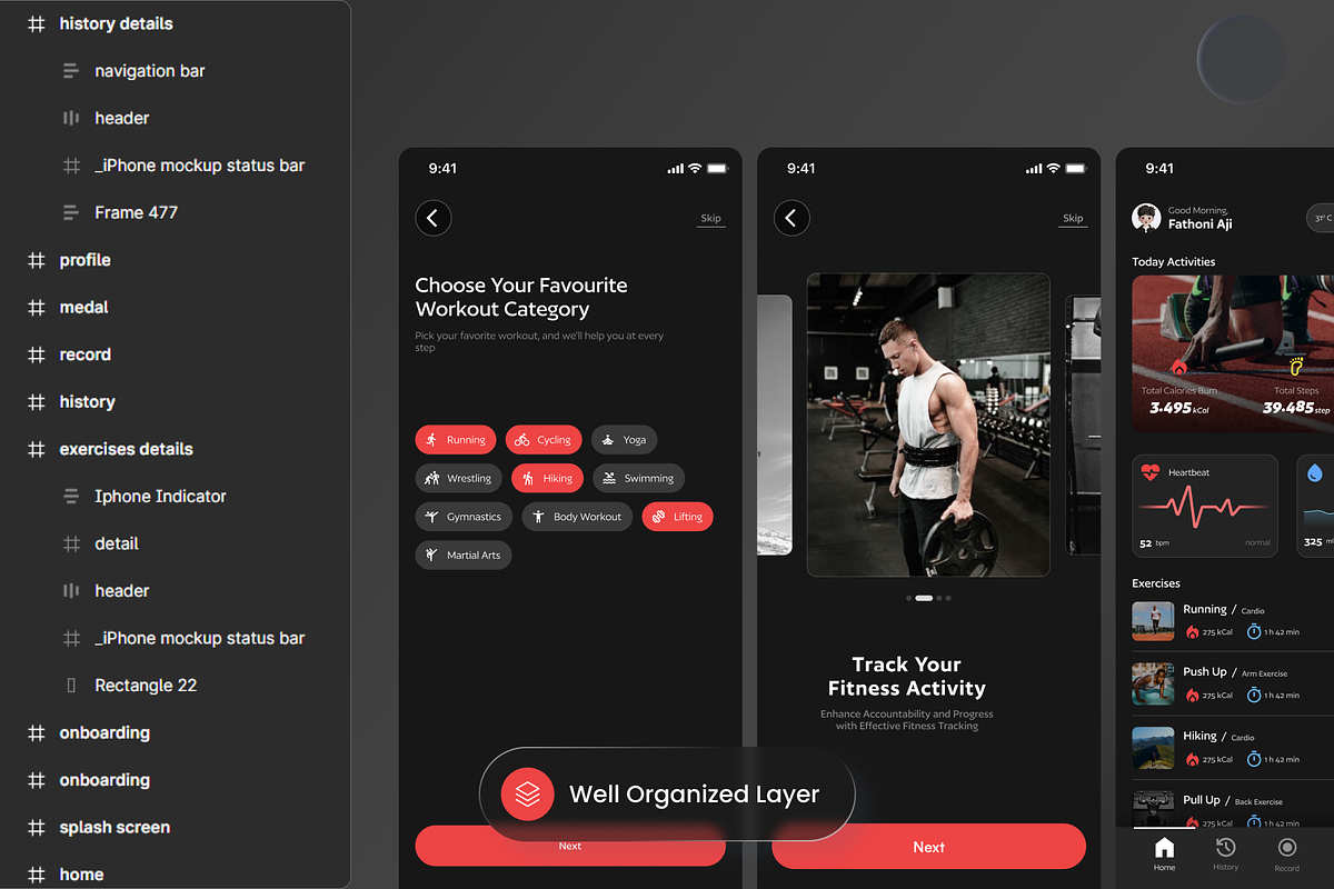Play-On - Fitness Tracker Mobile App, an App Template by SLAB! Design (Photo 3 of 5)