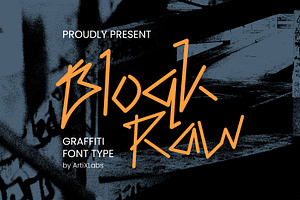 Bloqk Raw Grafitti Font Typeface