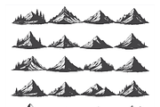 Stylized Mountain Illustrations, a Texture Illustration by CarWrap design (Thumbnail 1 of 3)