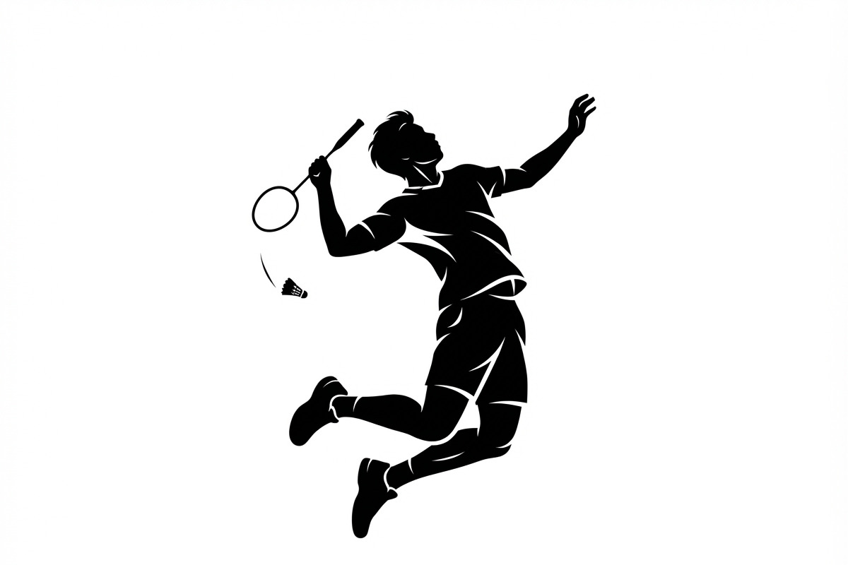 60 Badminton Player Smash Silhouette, a Person Illustration by Amazin_art (Photo 19 of 42)