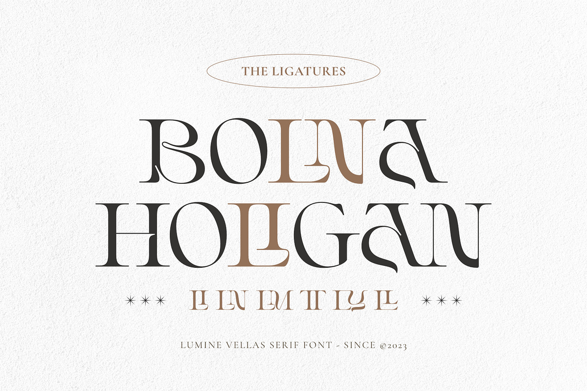 Lumine Vellas - Modern Serif, a Serif Font by LoneArmy (Photo 10 of 12)