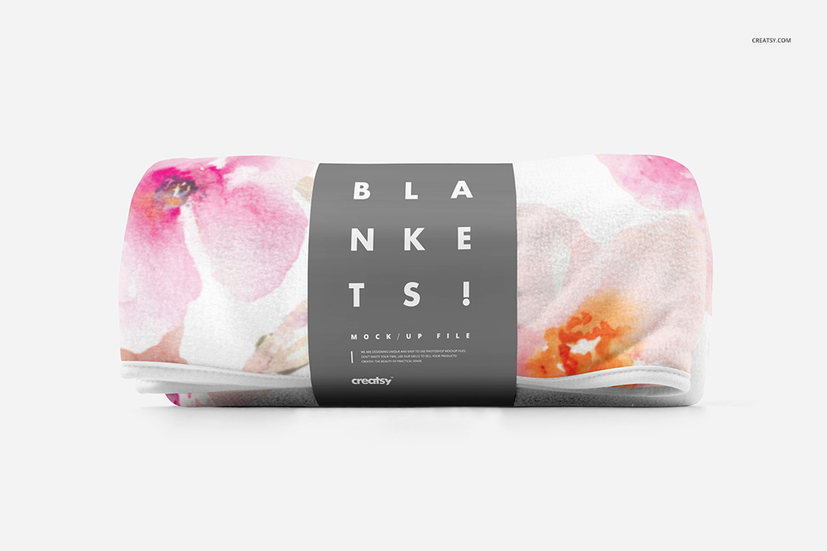 Fleece Blanket Round Corners Mockup, a Product Mockup by creatsy4 (Photo 3 of 9)