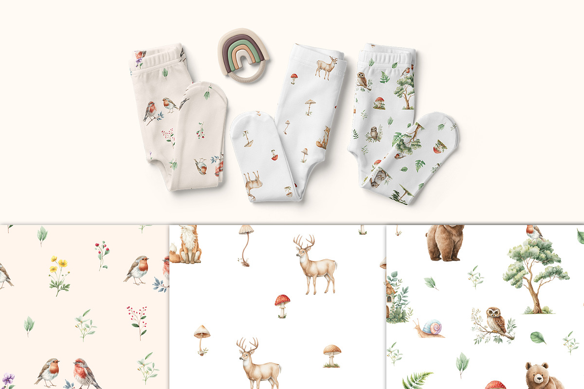Woodland Forest fall animals clipart, an Animal Illustration by Pattern + watercolor (Photo 11 of 13)