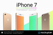 Iphone 7 Mockup White Gold Angled, an iPhone Mockup by mockuptain (Thumbnail 1 of 6)