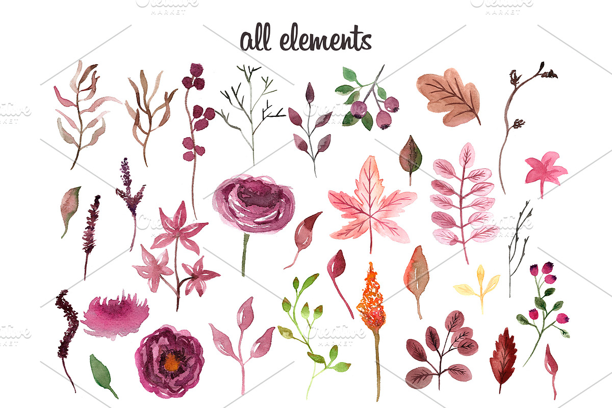 Autumn watercolor, a Decorative Illustration by Iryna Danyliuk (Photo 5 of 10)