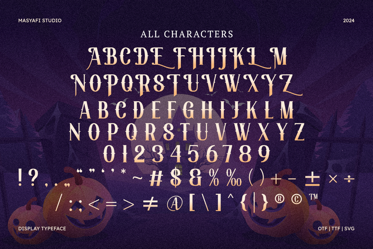 Halloween - Elegant Halloween Font, a Serif Font by Masyafi Studio (Photo 3 of 4)