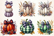 Autumn Pumpkin and Bow Clipart, an Illustration by Libby Wishes (Thumbnail 9 of 11)