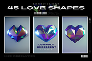 3D Love Shapes | Iridescent Heart, an Object Graphic by AN Productions (Thumbnail 1 of 8)