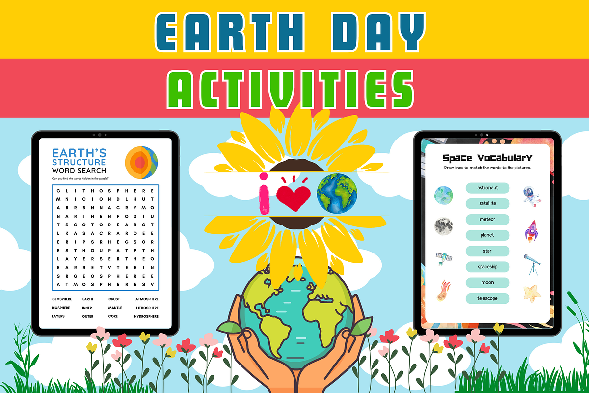 Earth Day Activities Worksheets, a Templates & Theme by Premium Digital Templates (Photo 4 of 4)