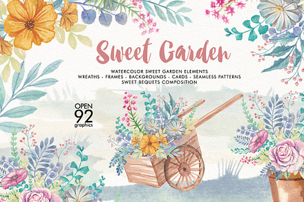Watercolor Sweet Garden