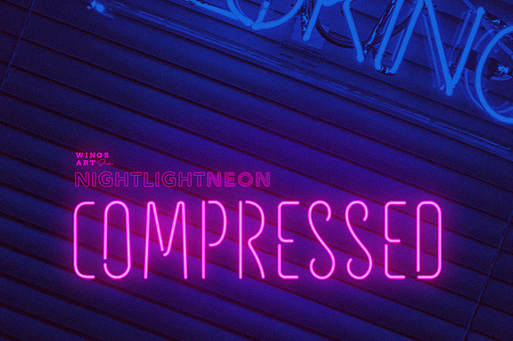 Retro Neon Font - Compressed Style preview 8