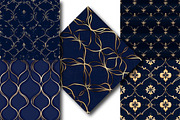 Luxury Navy Blue Pattern, an Illustration by DreamPrint404 (Thumbnail 3 of 5)