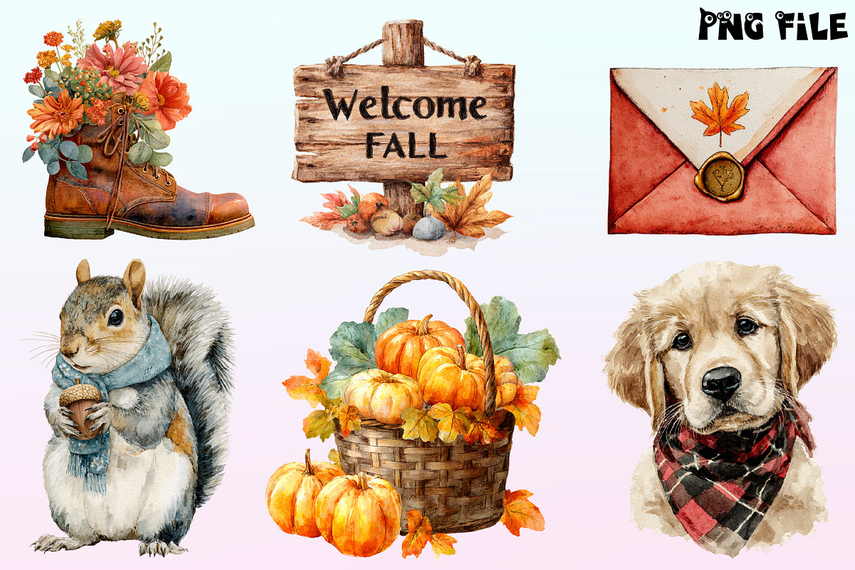 Autumn Fall Sublimation Clipart., a Graphic by CitraGraphics (Photo 3 of 4)