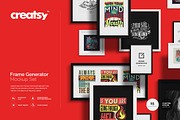 Frame Generator Mockup Set, a Print Template by Creatsy (Thumbnail 1 of 15)