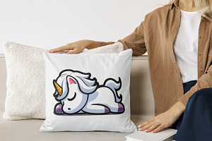 Unicorn Lying Down Clipart