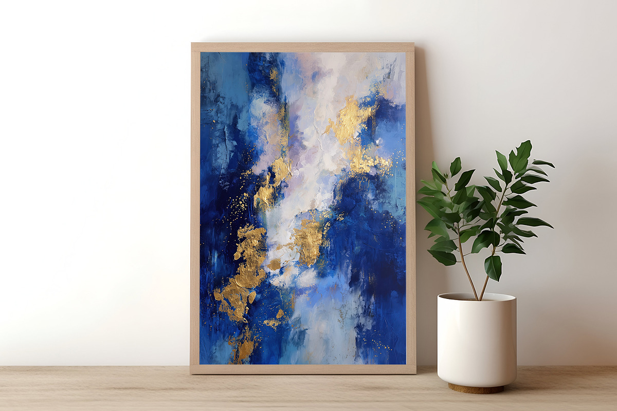 Blue Gold Abstract Illustration, a Decorative Illustration by Housui Patterns (Photo 6 of 12)