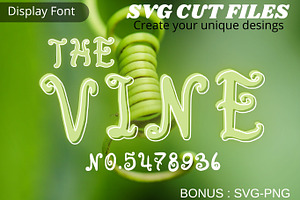 The Vine font, SVG font
