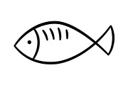 Doodle Hand Drawn Fish Collection, an Animal Illustration by Elena Pimukova (Thumbnail 8 of 13)