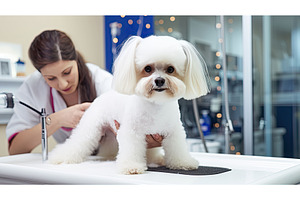 brush dog grooming ai generated, an Animal Photo by pikepicture