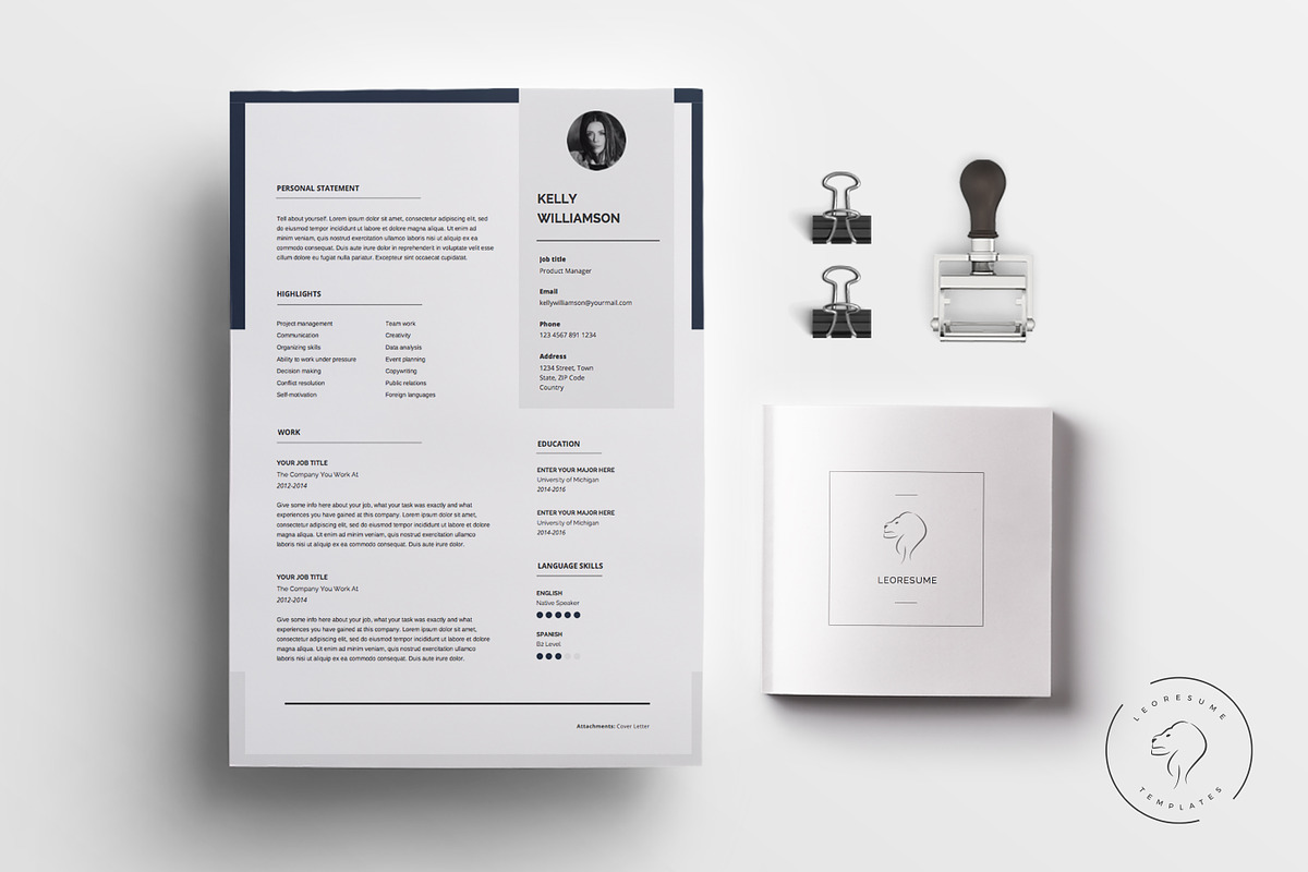 Resume Template Kit - 5 Pages, a Resume Template by Leo Resume (Photo 1 of 7)