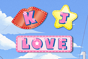 Starlight Y2K Display Font + Bonus, a Sans Serif Font by Babymimiart (Thumbnail 5 of 19)