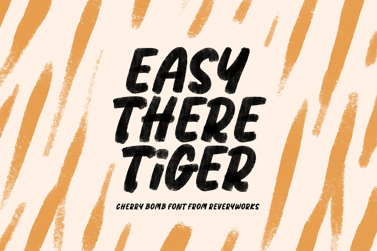 Cherry Bomb - A Chubby Marker Font, a Font by ReveryWorks (Photo 9 of 12)