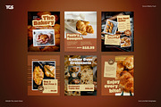 Bakery Shop Social Media Post Pack, a Flyer Template by The Good Store (Thumbnail 1 of 4)