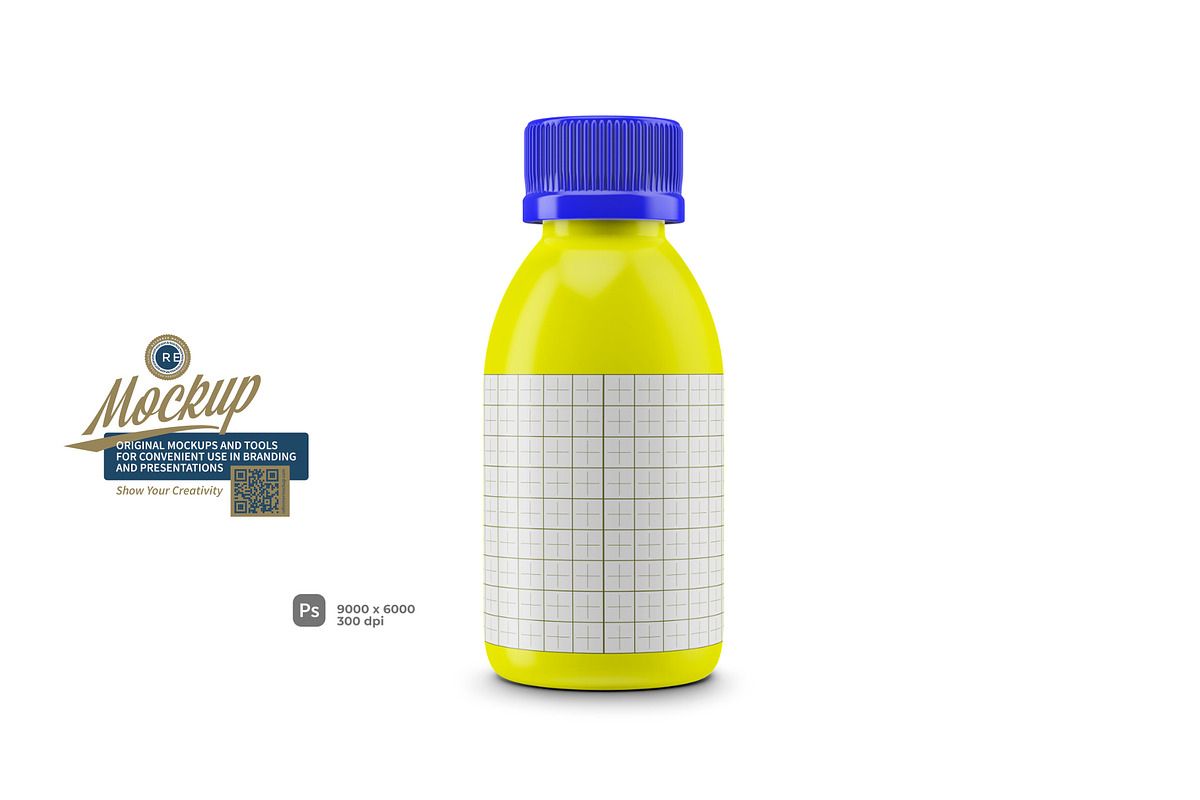 Plastic Bottle Mockup 100ml, a Packaging Mockup by Reformer Mockup (Photo 5 of 6)