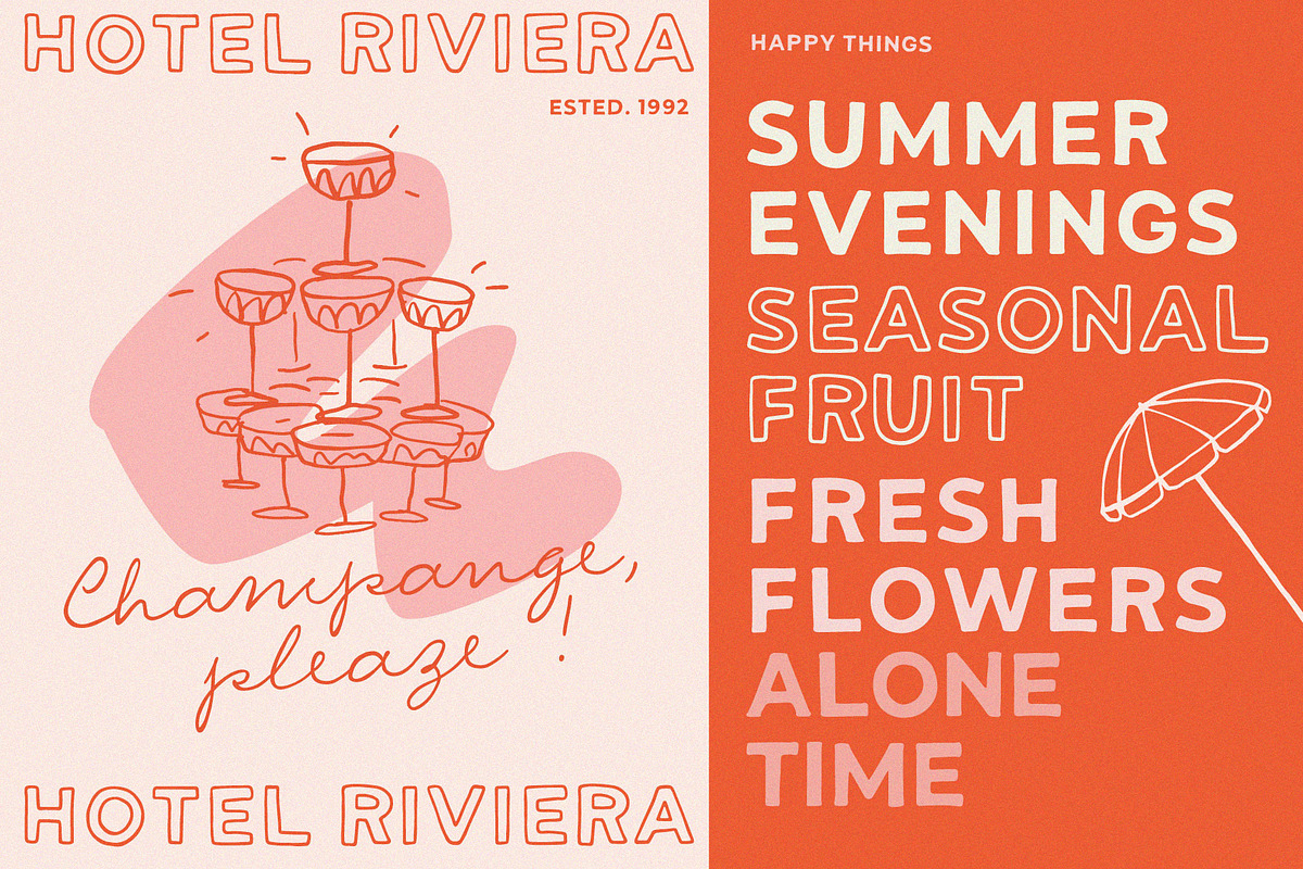 Hotel Riviera | Font collection, a Handwritten Font by AngelinaKovel (Photo 12 of 16)