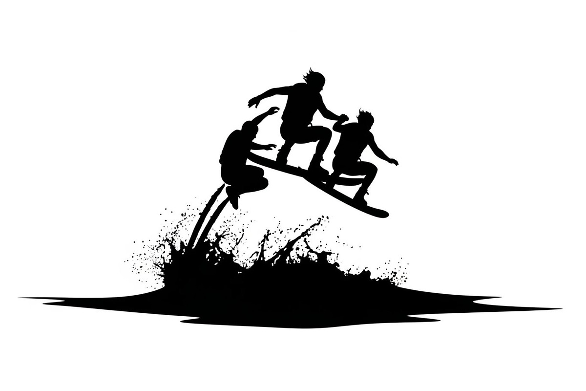Water Ski Silhouette Vector Bundle, an Illustration by Designs_River (Photo 41 of 51)