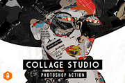 Collage Studio Paper Collage Effect, an Action Add-On by DesignRocket (Thumbnail 1 of 12)