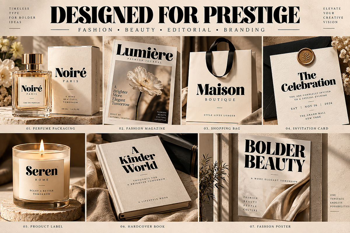 Brolin Prestige – Luxury Serif Font, a Serif Font by Wow Magic (Photo 2 of 5)