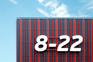 Work hours on supermarket wall, a Business Photo by BOOCYS