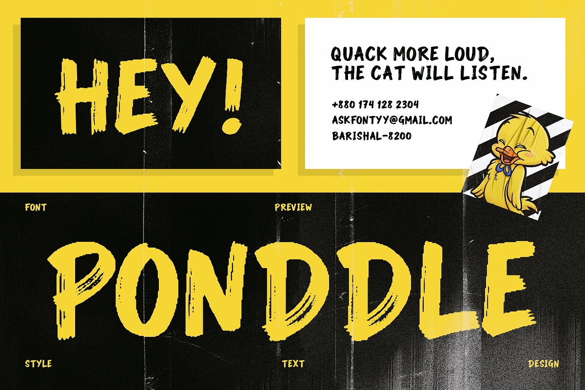 QuakDuck - Brush Font, a Sans Serif Font by NazmulsDesign (Photo 4 of 16)