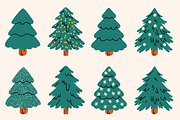 140 Cozy Retro Christmas Clipart, a Seasonal Illustration by Zeukaa (Thumbnail 7 of 21)