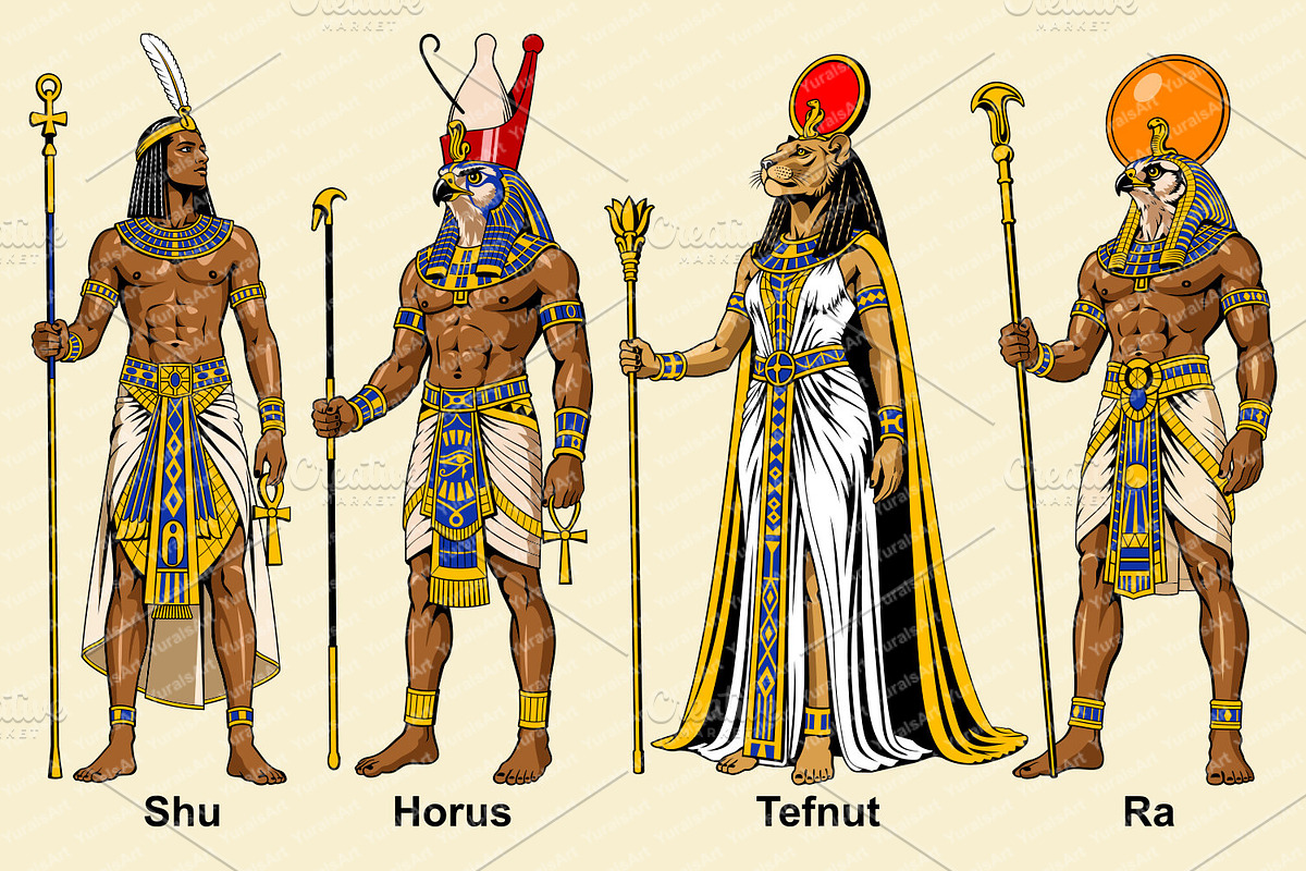 Egyptian Gods and Goddess Bundle, a Person Illustration by Yurals Art (Photo 5 of 5)