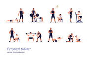Personal trainer, sports set, a Person Illustration by Good Studio (Thumbnail 1 of 3)